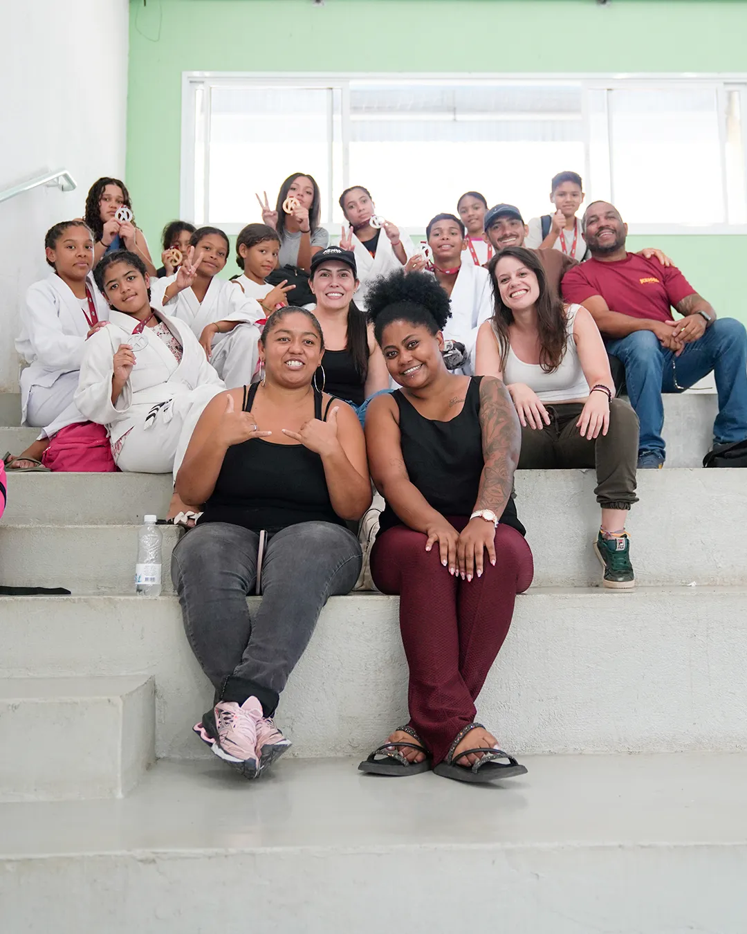 Família acompanhando aluno no Instituto Keisei